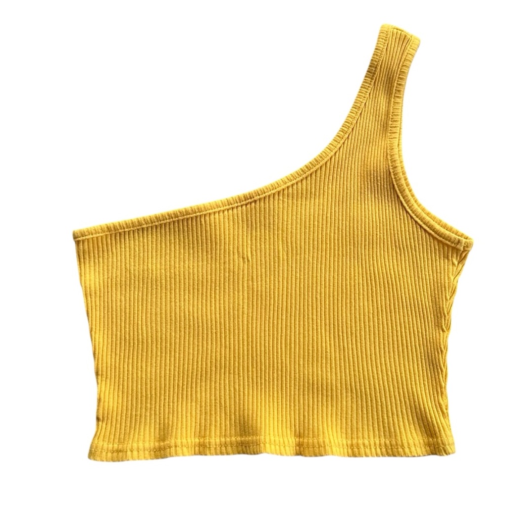 One-Shoulder Ribbed Top